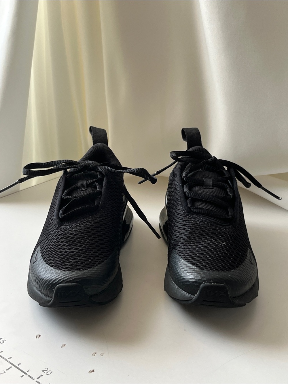 Nike Air Max Kids Black Mesh Air Cushion Sneakers - Picture 11 of 17